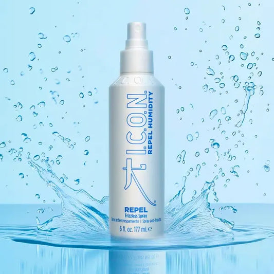 Repel anti frizz spray over